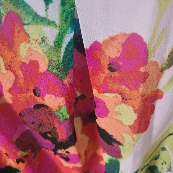 MARGO & SEBASTIAN Floral Sleeveless Blouson Mini Dress Size Small - Picture 4 of 8